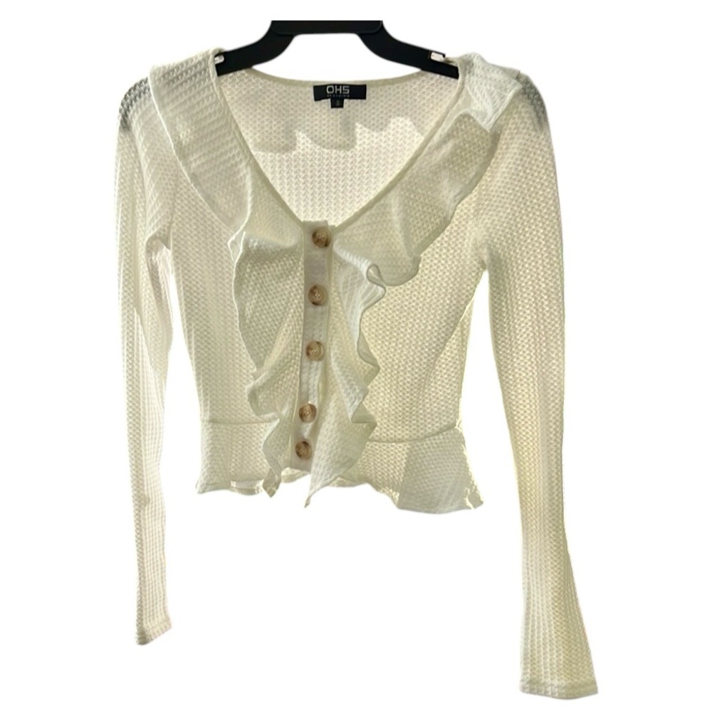 OHS Ruffle Button-Down Top - Picture 10 of 10